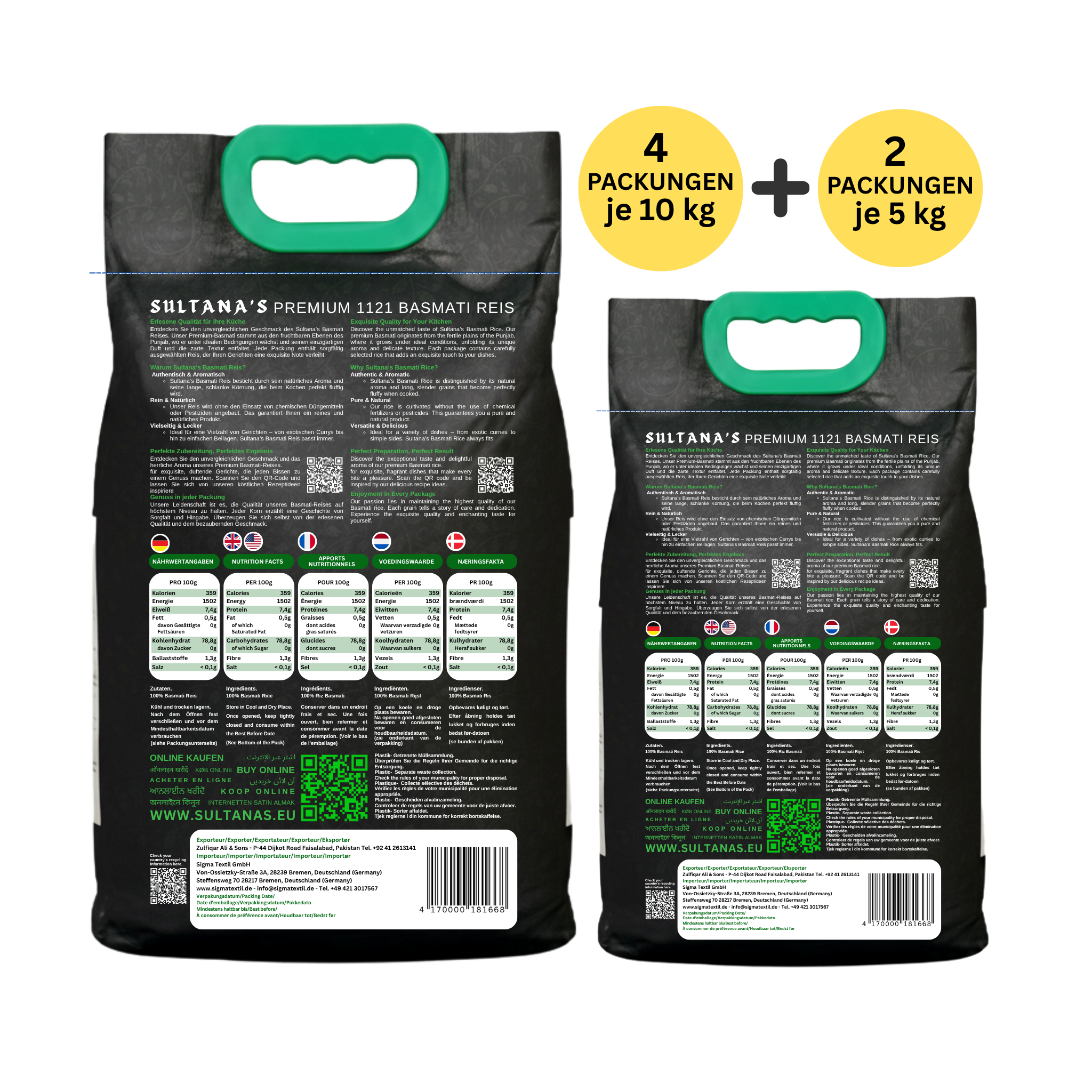 Basmati Reis 25kg - Sultana's Premium