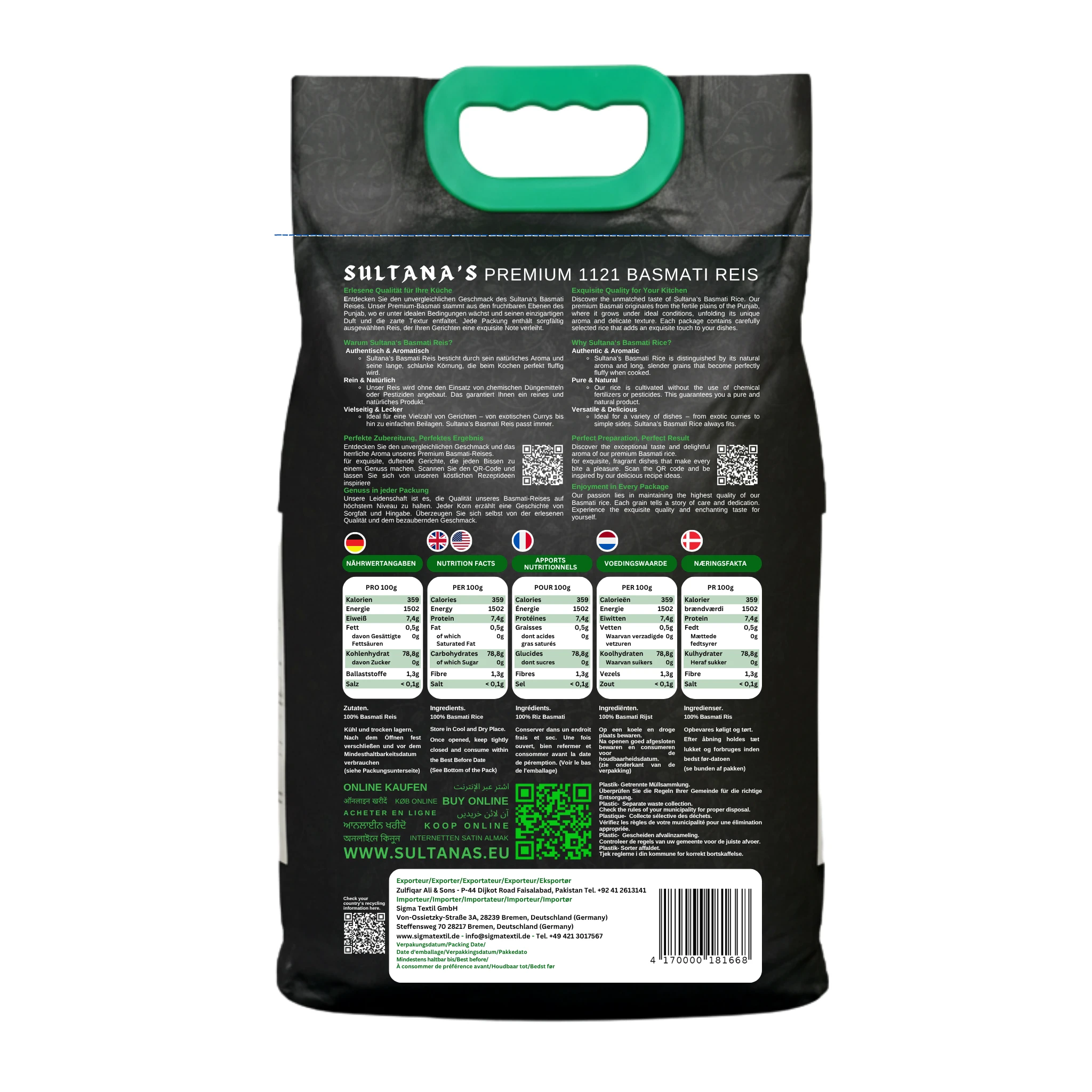Basmati Reis 10kg - 1121 Extra Langkorn