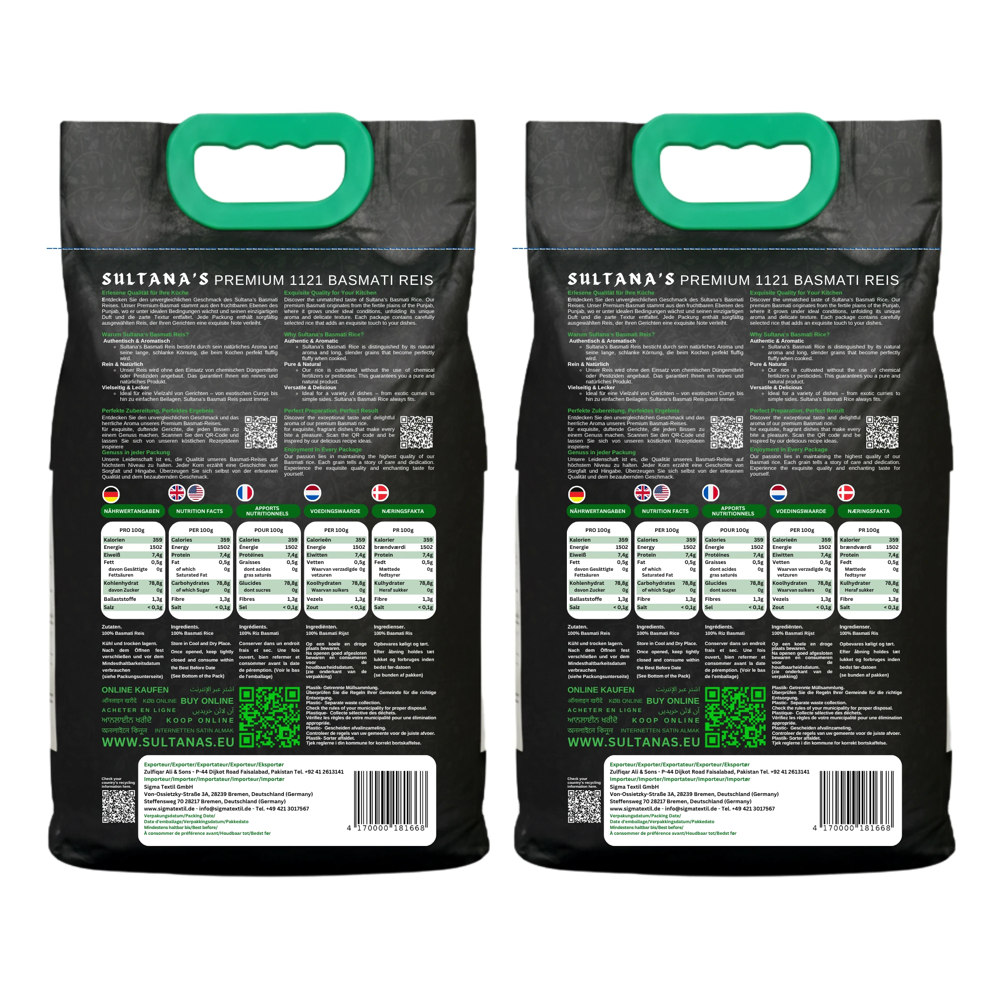 Basmati Reis 20kg - 1121 Extra Langkorn