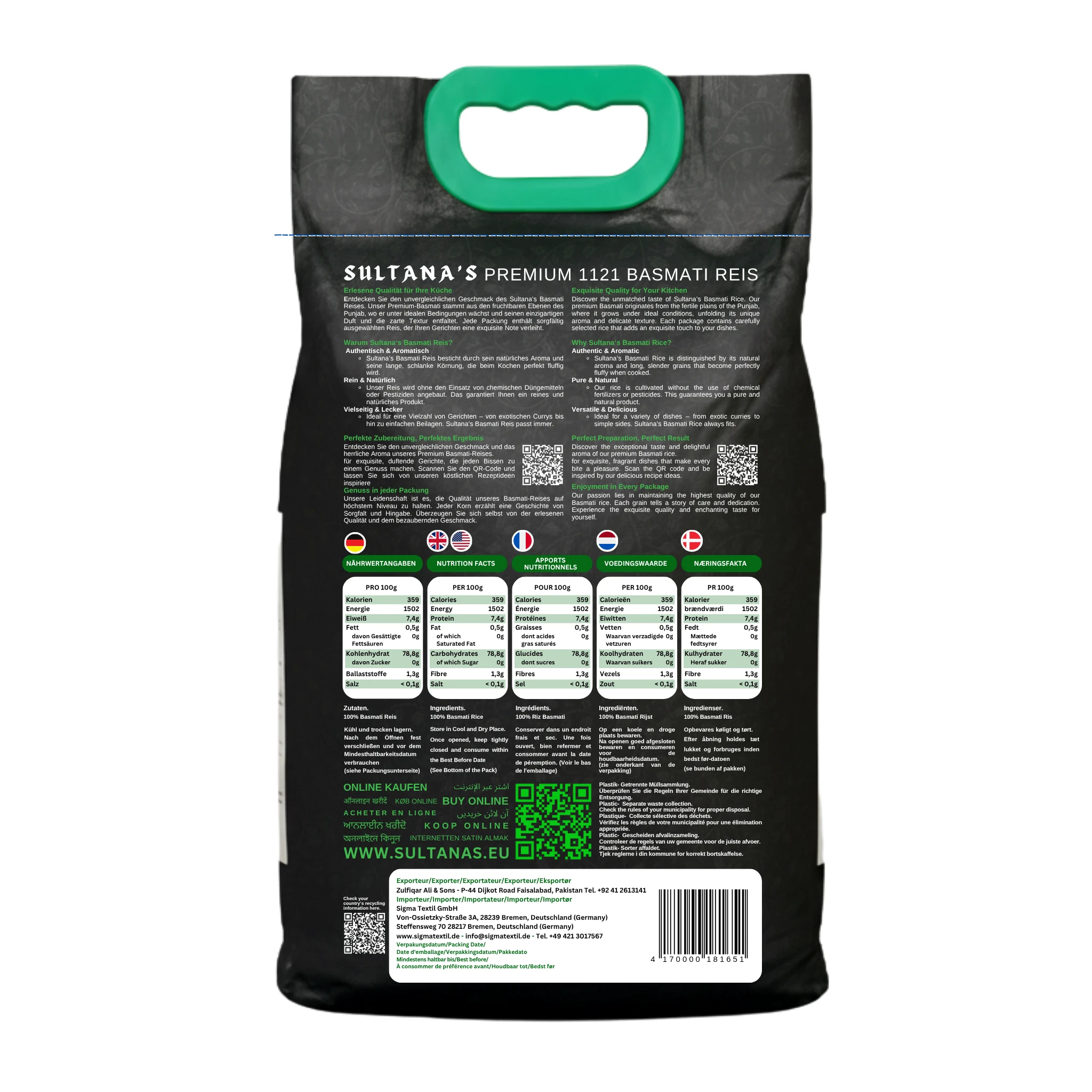 Basmati Reis 5kg - 1121 Extra Langkorn
